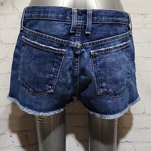 Current/Elliott The Boyfriend raw hem shorts